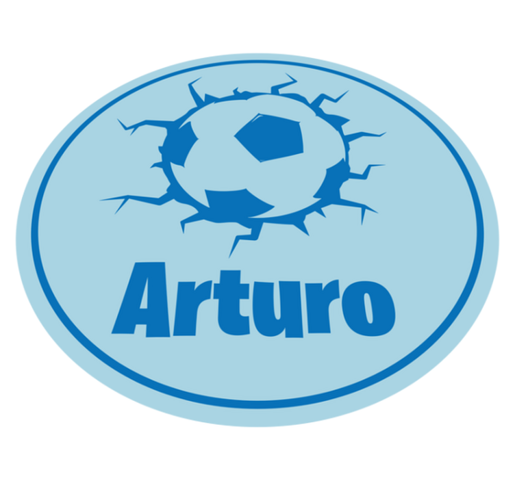 Csőrös futball-labda névvel vinil szőnyeg mások - TenStickers