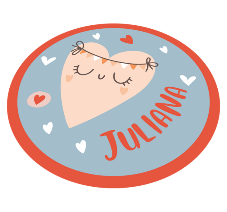 Szív névvel vinil szőnyeg mások - TenStickers