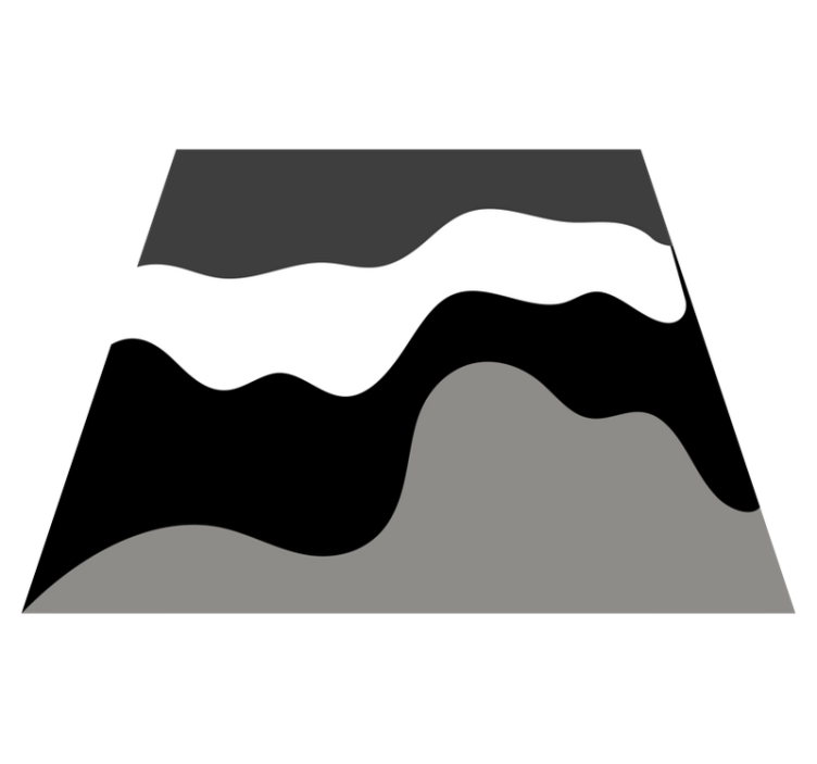 Hullámos kontrasztminták vinil szőnyeg minimalista - TenStickers