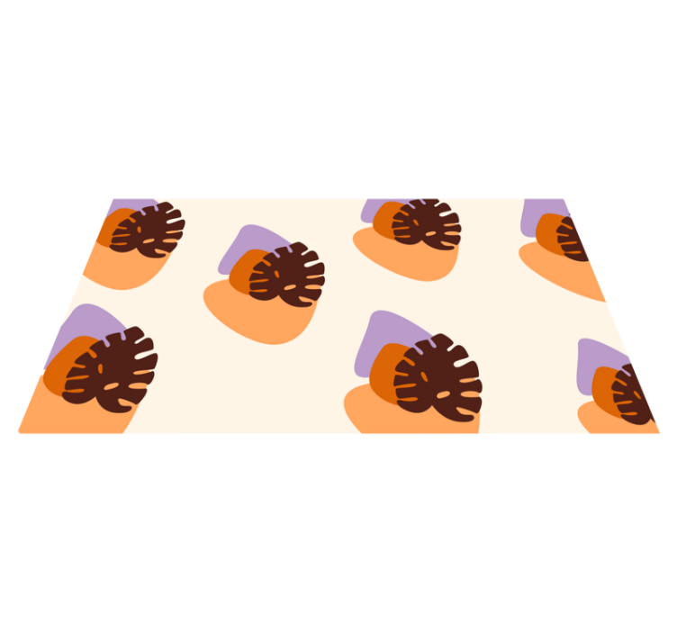 Színes levélformák vinil szőnyeg természet - TenStickers