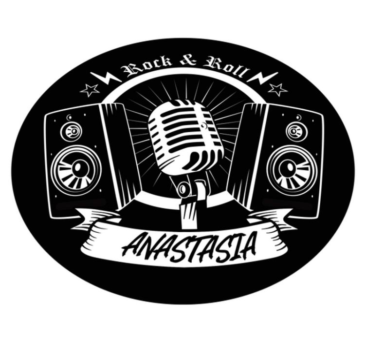 Rock and roll névvel vinil szőnyeg tinik - TenStickers