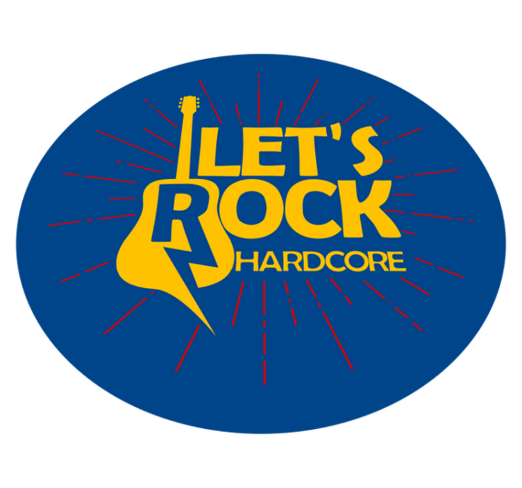 Elektromos gitár tribute Vinil szőnyeg kör alakú - TenStickers