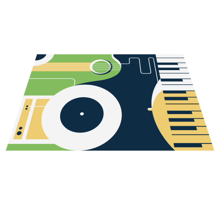 Hangszer motívum Vinil szőnyeg téglalap - TenStickers