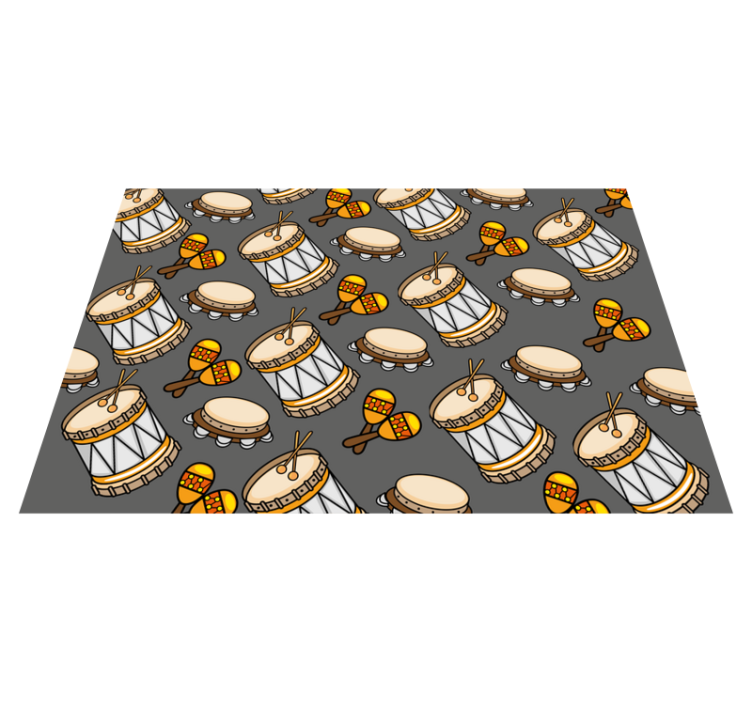 Vinil szőnyeg mások - zenei hangszerek gyűjteménye - TenStickers