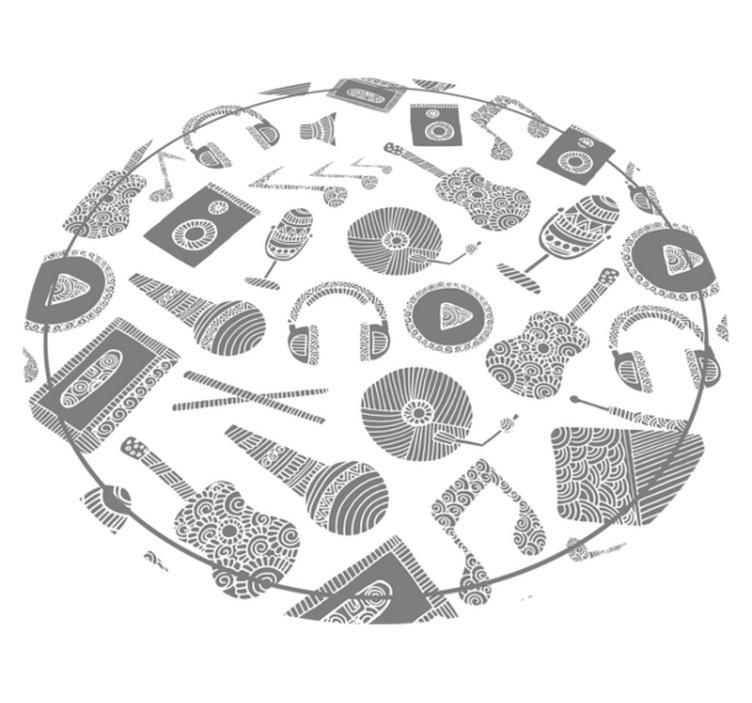 Hangszer minták vinil szőnyeg mások - TenStickers