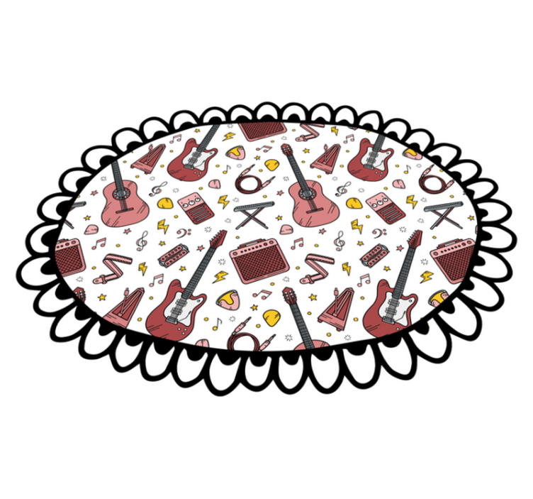 Zenei elemek motívuma vinil szőnyeg mások - TenStickers