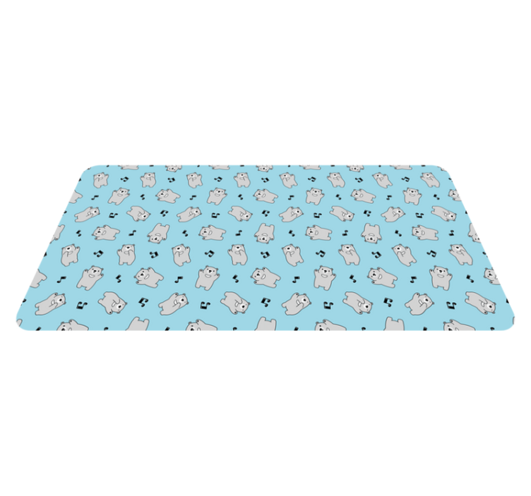 Aranyos medve karakterek vinil szőnyeg óvodák - TenStickers