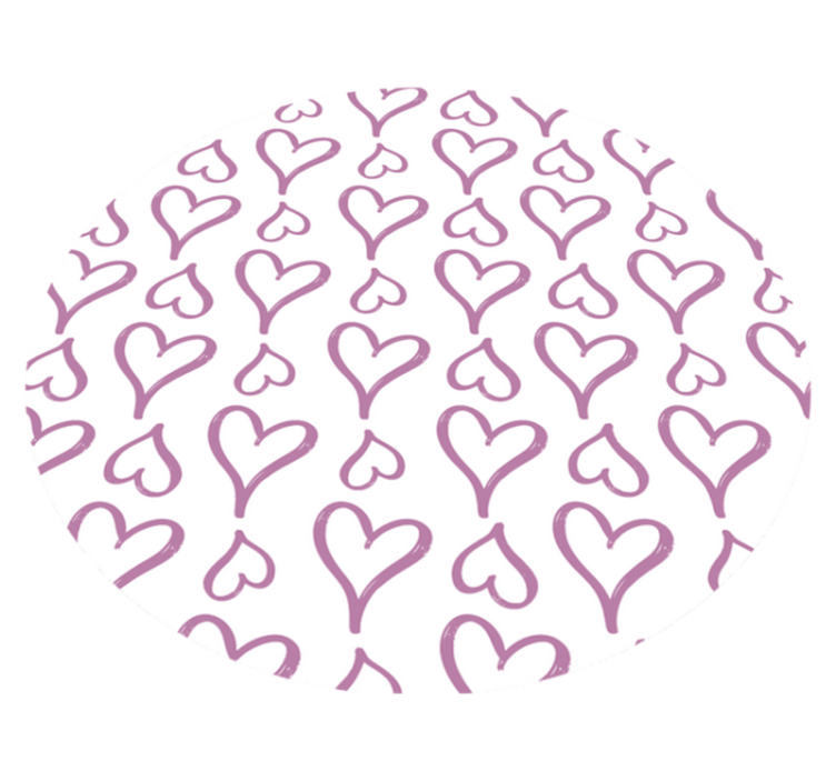 Rózsaszín szívmintás vinil szőnyeg struktúra - TenStickers