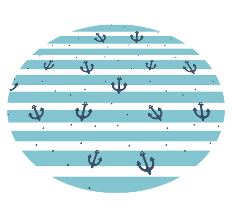 Kék tengerészeti csíkok vinil szőnyeg fürdő esetében - TenStickers