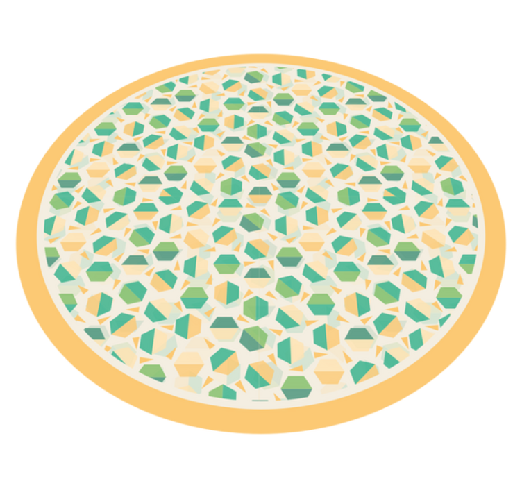 Hatszögletű koncepció vinil szőnyeg geometriai - TenStickers