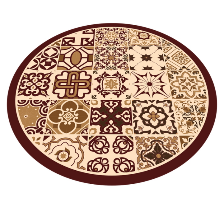 Barna spanyol stílusú csempe fürdőszoba padló - TenStickers