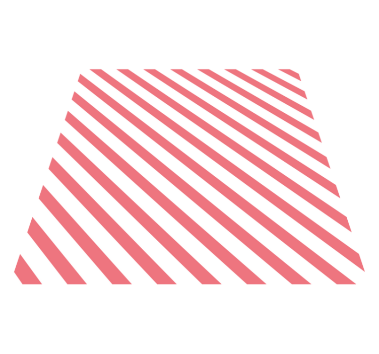 Rózsaszín és fehér mintás vinil szőnyeg csíkos - TenStickers