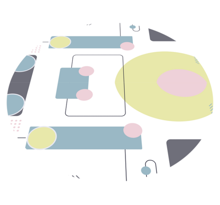 Absztrakt körformák vinil szőnyeg geometriai - TenStickers