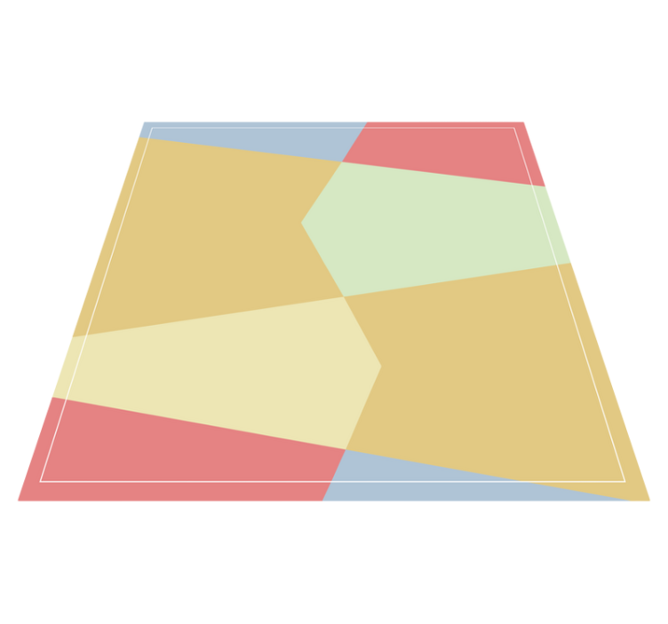 Élénk geometriai kompozíció vinil szőnyeg geometriai - TenStickers