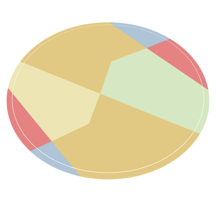 Geometriai vinil szőnyeg szögletes színblokkokkal - TenStickers