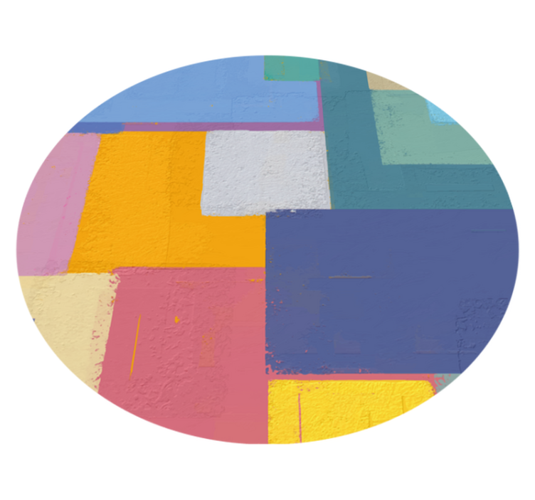 Élénk geometriai alakzatok vinil szőnyeghez - TenStickers