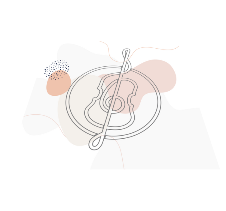 Hangjegyvázlat vinil szőnyeg modern - TenStickers