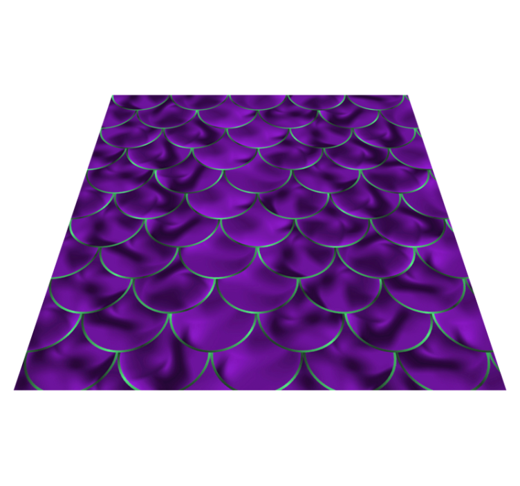 Sellő mérleg hal squama négyzet vinil szőnyeg - TenStickers