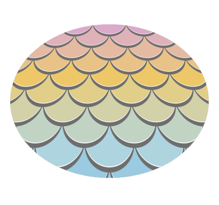 Eredeti halméretezett körkörös szőnyeg - TenStickers