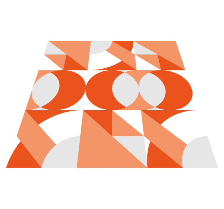 Retró geometrikus motívum vinil szőnyeg geometriai - TenStickers