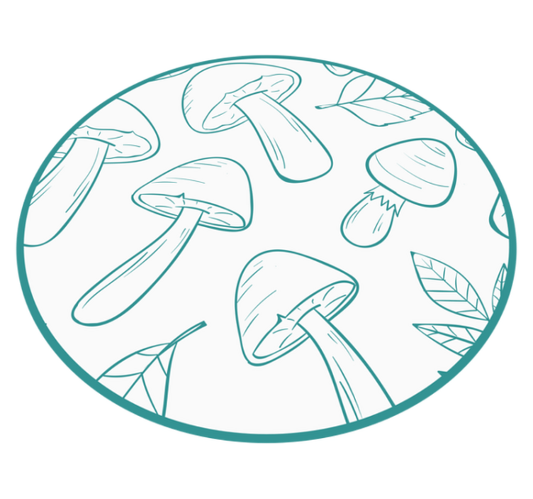 Gombalevél motívum vinil szőnyeg természet - TenStickers