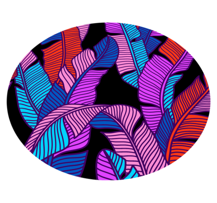 élénk levélelemek vinil szőnyeg virágok és növények - TenStickers