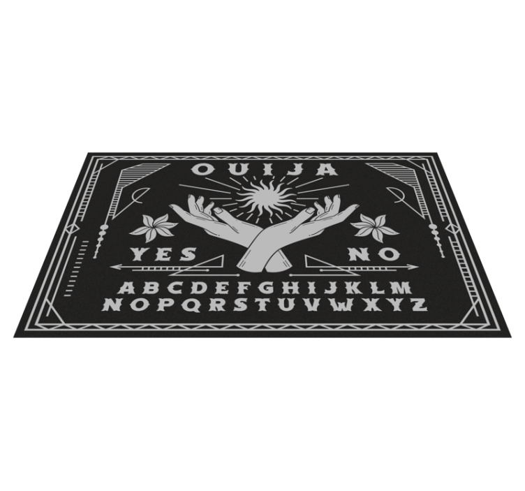 Fekete -fehér ouija tábla vintage szőnyeg - TenStickers