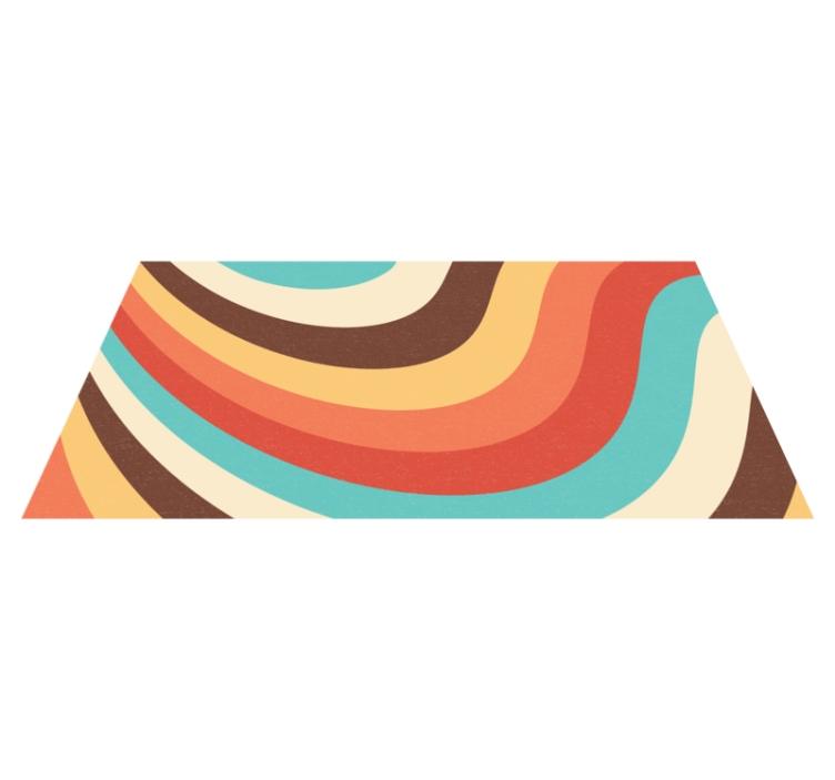 Retro hullámminta vinil szőnyeg modern - TenStickers