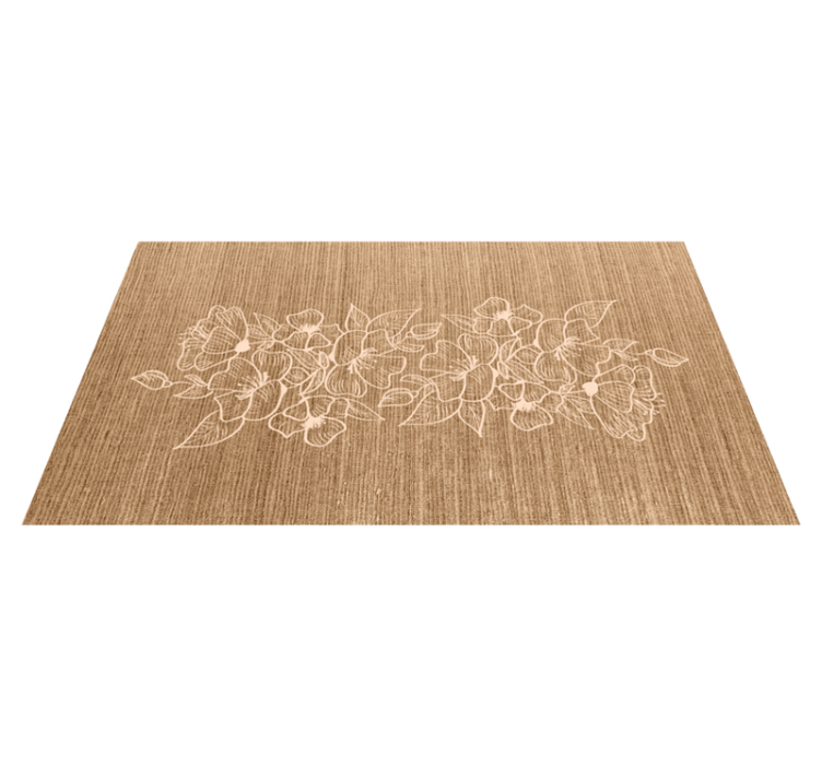 Virágmintás elegancia vinil szőnyeg előszoba - TenStickers