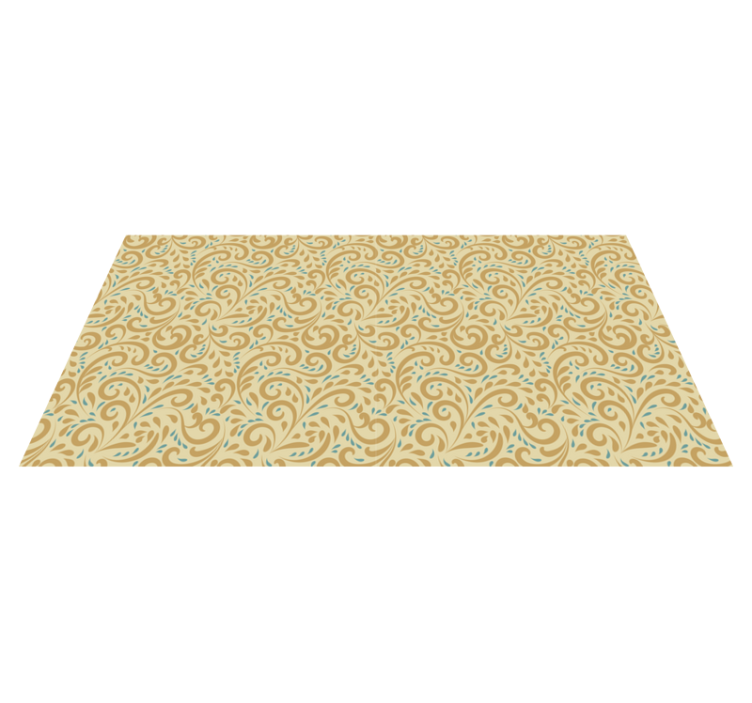 Botanikai örvény elem vinil szőnyeg virágok és növények - TenStickers