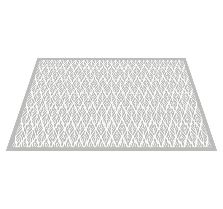 Szürke levélminta vinil szőnyeg modern - TenStickers