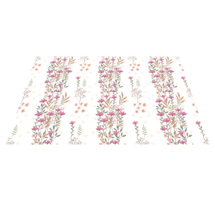 Virágmintás motívum vinil szőnyeg virágok és növények - TenStickers