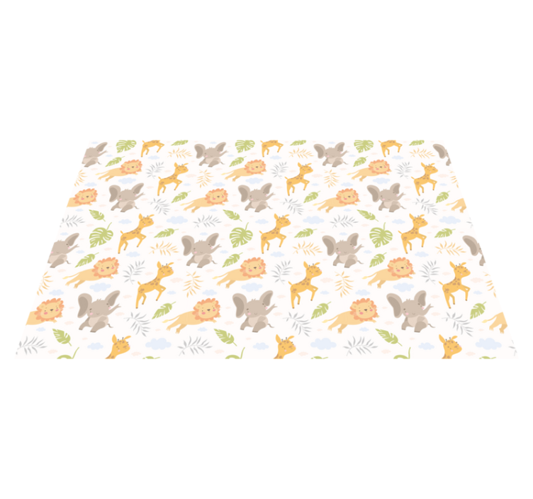 északi minimalista szafari gyerek vinil szőnyeg - TenStickers