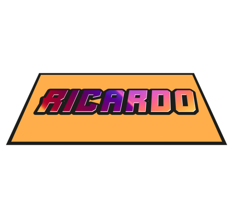 Egyedi textúrájú név vinil szőnyeg tinik - TenStickers