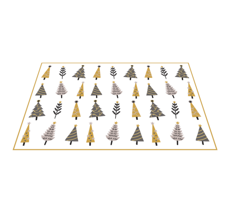 Karácsonyfa minta karácsonyi vinil szőnyeg - TenStickers