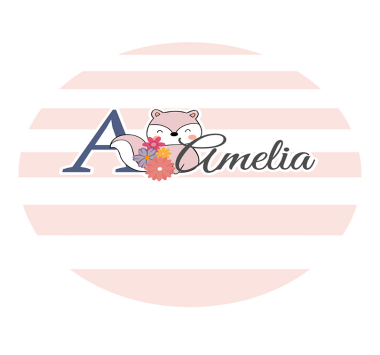 Aranyos állatok mókus név baba játszószőnyeg - TenStickers