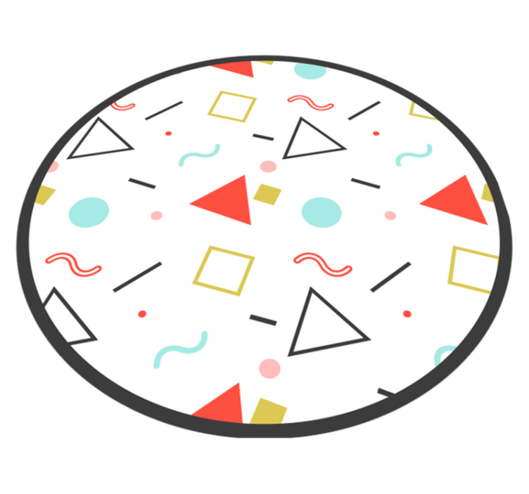 Színes geometriai mintás geometriai szőnyegek - TenStickers