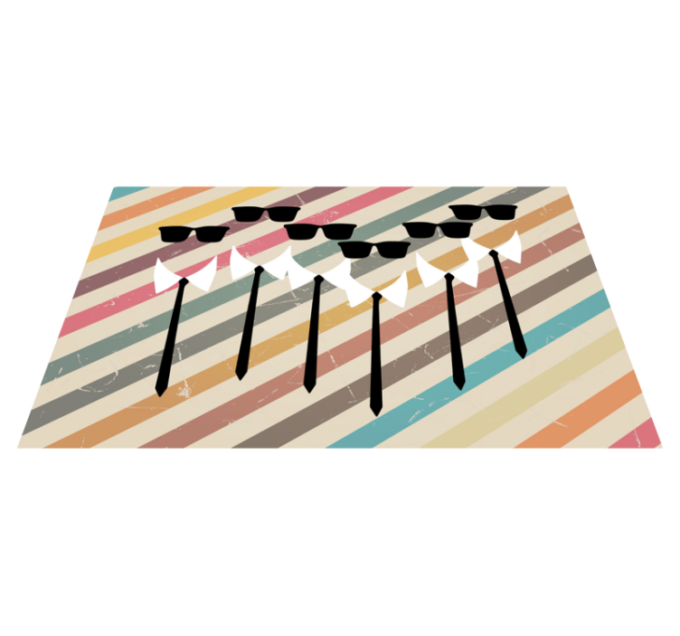 Elegáns csoportos öltözék vinil szőnyeg csíkos - TenStickers