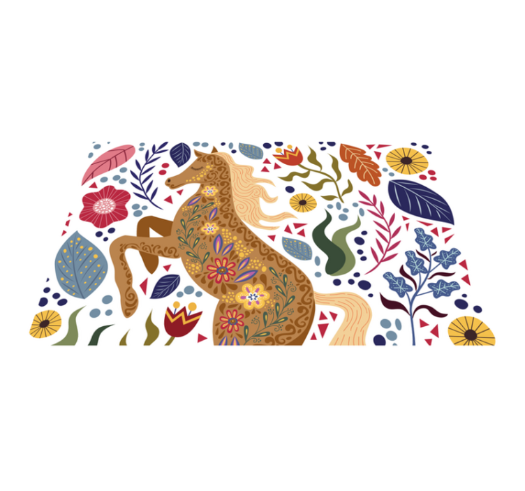 Fenséges ló grafika vinil szőnyeg állat - TenStickers