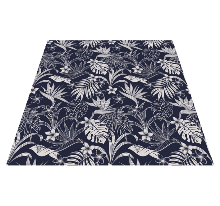 Tropical floral pattern vinil szőnyeg természet - TenStickers