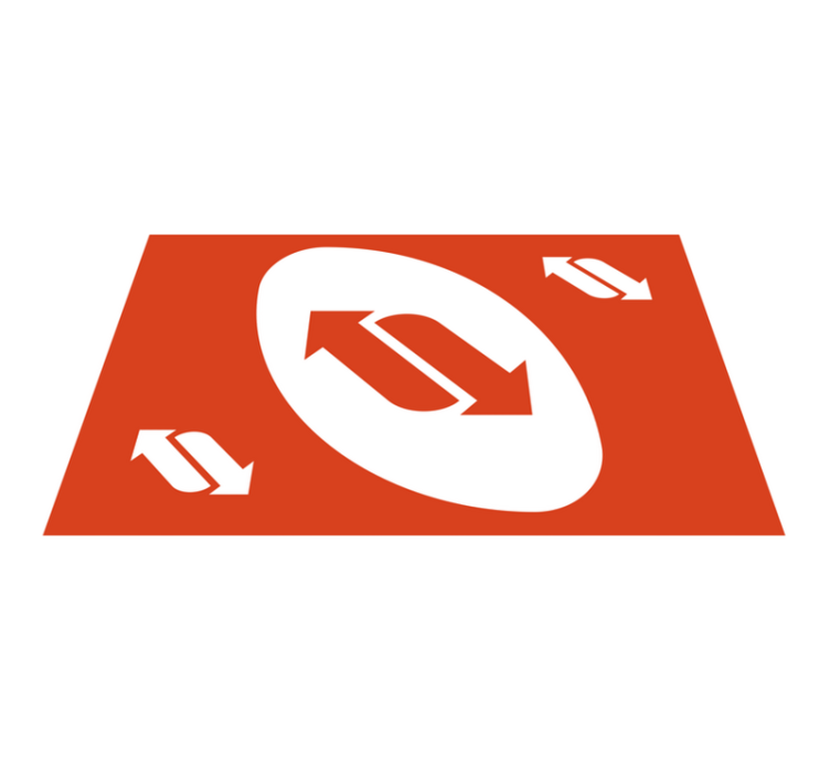 Uno kártyák piros színű csarnokcsempékben térnek vissza - TenStickers