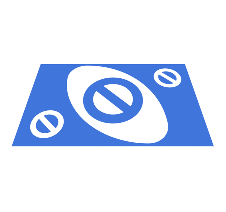 Kék kör grafika vinil szőnyeg mások - TenStickers