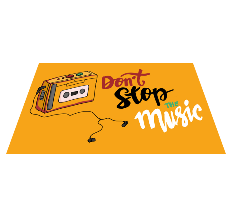 Retro kazetta téma vinil szőnyeg mondatokkal - TenStickers