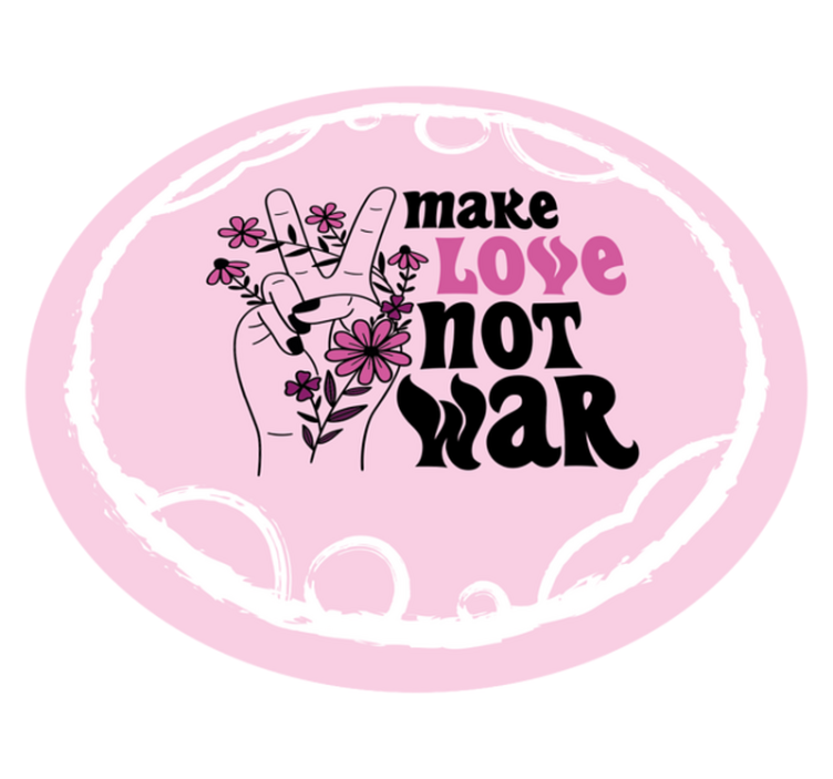 Hogy szerelmes idézet a béke jel vintage szőnyeg - TenStickers