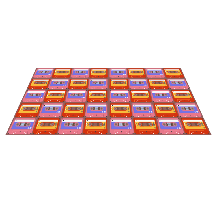 Retró kazetták vinil szőnyeg szüret - TenStickers