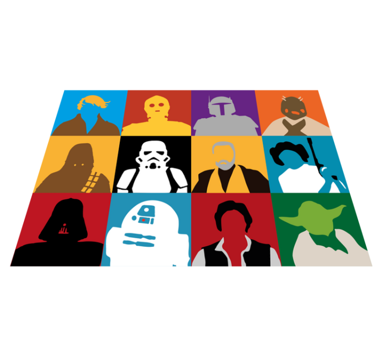 Ikonikus karakter sziluettek vinil szőnyeg mások - TenStickers