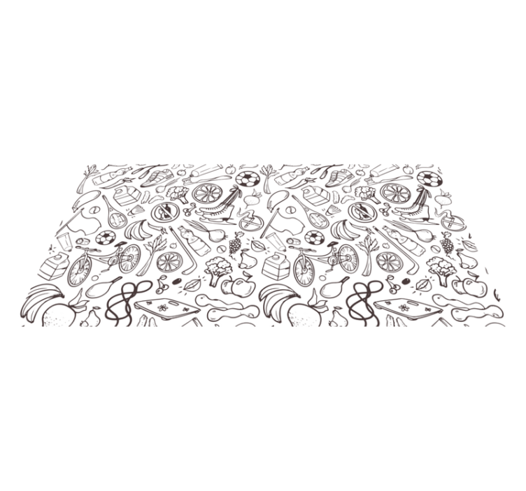 Aktív életmód ikonok vinil szőnyeg mások - TenStickers