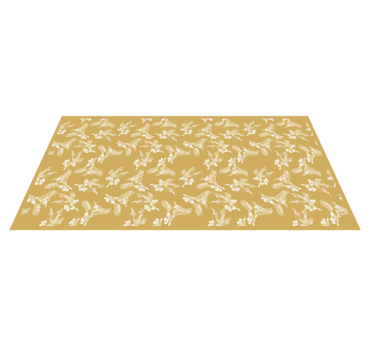 Elegáns kolibrik virágoznak vinil szőnyeg természet - TenStickers