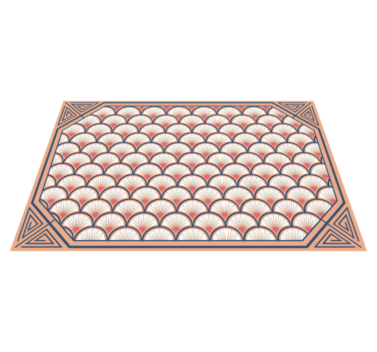 Kagyló motívum vinil szőnyeg csempe hatás - TenStickers