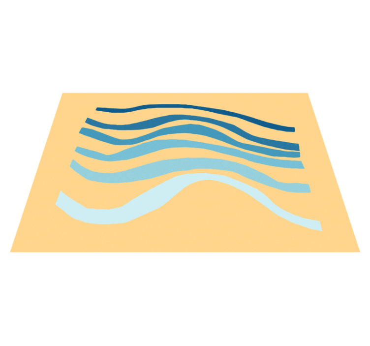 ívelt hullám motívum vinil szőnyeg minimalista - TenStickers